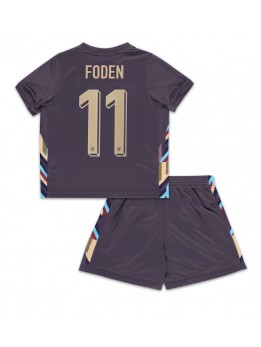 England Phil Foden #11 Auswärts Trikotsatz für Kinder EM 2024 Kurzarm (+ Kurze Hosen)